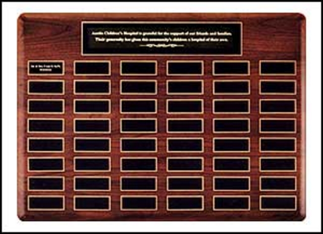 Perpetual Plaque with 48 Plates (22"x30")